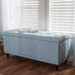 Kaylee Modern Classic Light Blue Fabric Upholstered Button-Tufting Storage Ottoman Bench FredCo