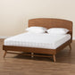 Keagan Mid-Century Modern Transitional Walnut Brown Finished Wood Full Size Platform Bed FredCo