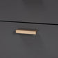 Kelson Modern and Contemporary Dark Grey and Gold Finished Wood 2-Drawer Nightstand FredCo