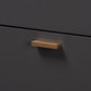 Kelson Modern and Contemporary Dark Grey and Gold Finished Wood 5-Drawer Chest FredCo