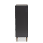 Kelson Modern and Contemporary Dark Grey and Gold Finished Wood 5-Drawer Chest FredCo
