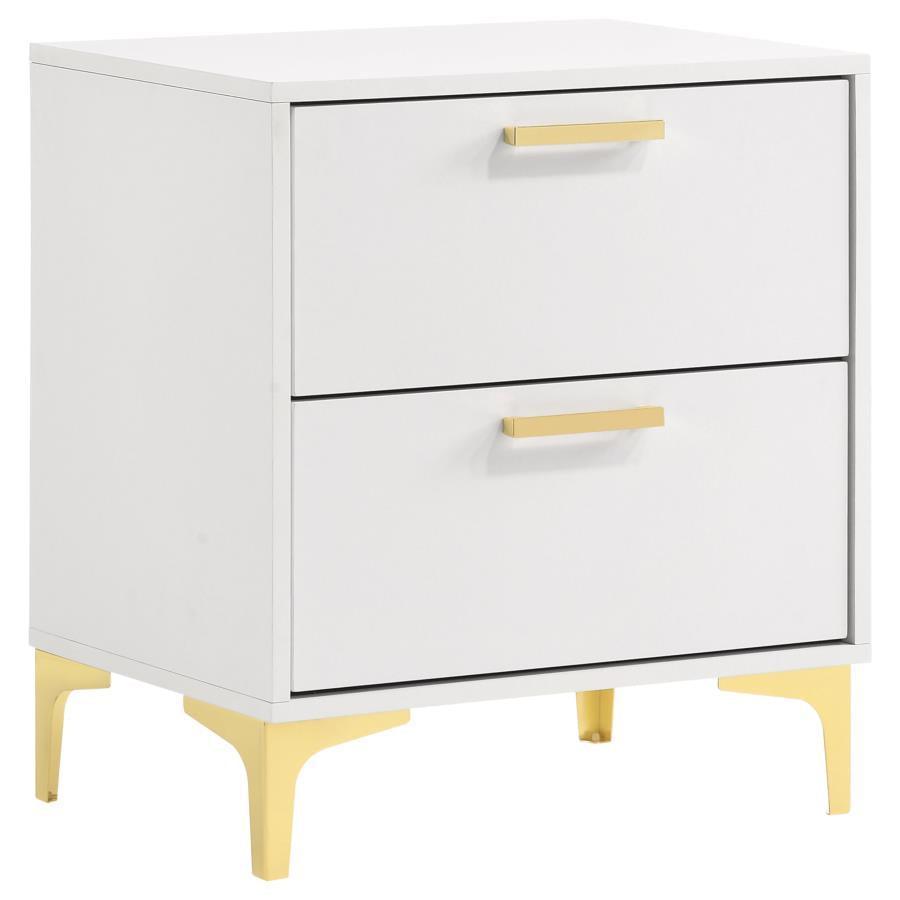 Kendall 2-drawer Nightstand White 224402 Coaster FredCo