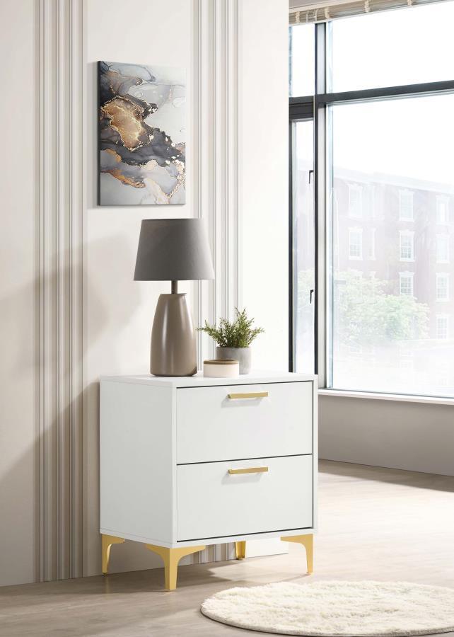 Kendall 2-drawer Nightstand White 224402 Coaster FredCo