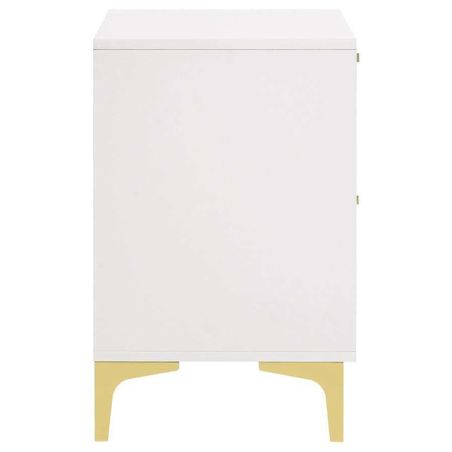 Kendall 2-drawer Nightstand White 224402 Coaster FredCo
