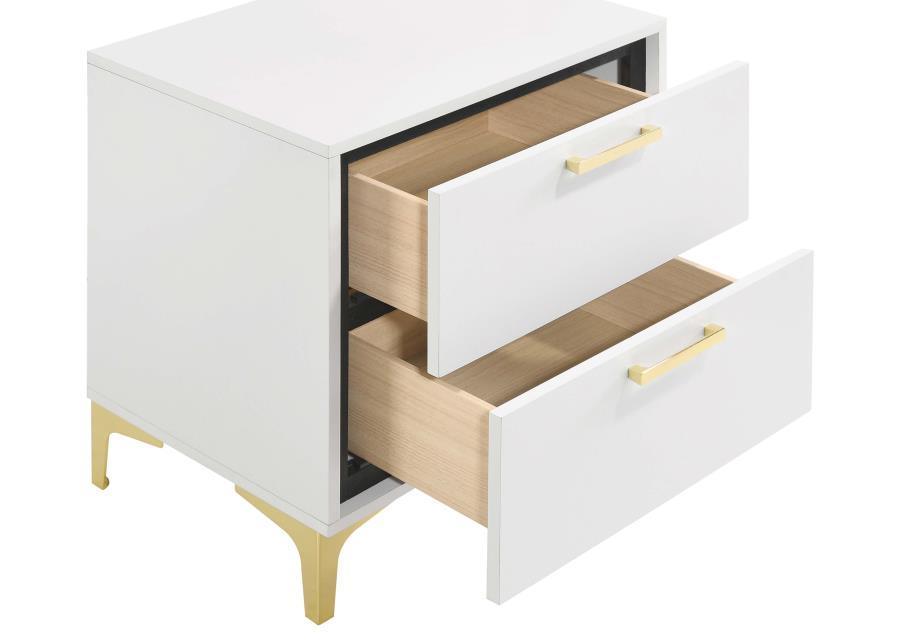 Kendall 2-drawer Nightstand White 224402 Coaster FredCo