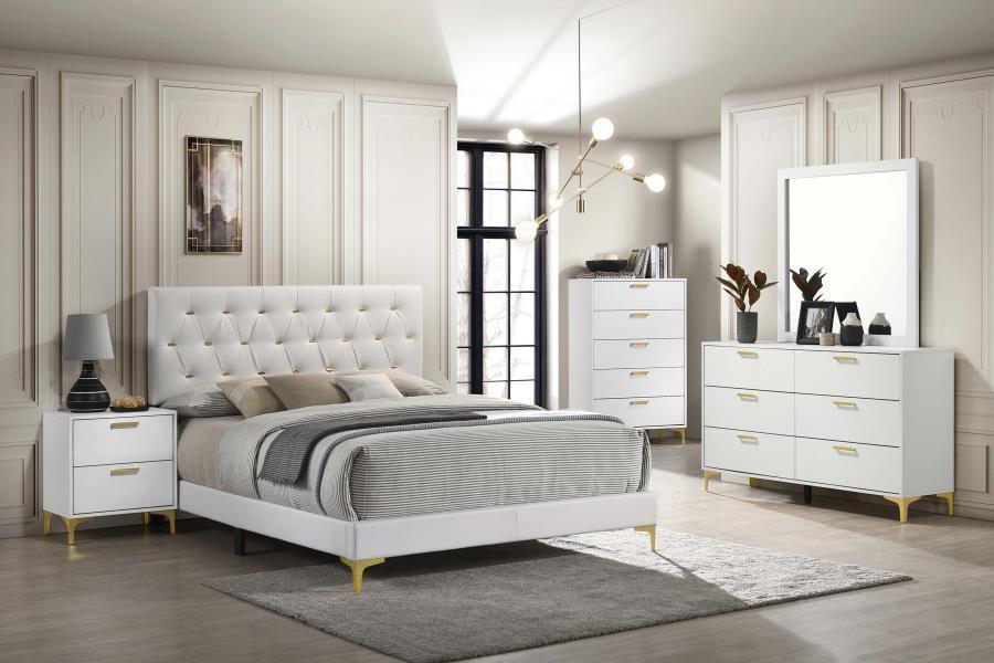 Kendall 5-piece Eastern King Bedroom Set White Coaster FredCo