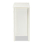 Kendall Classic and Traditional White Finished Wood and Glass Kitchen Storage Cabinet FredCo