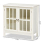Kendall Classic and Traditional White Finished Wood and Glass Kitchen Storage Cabinet FredCo