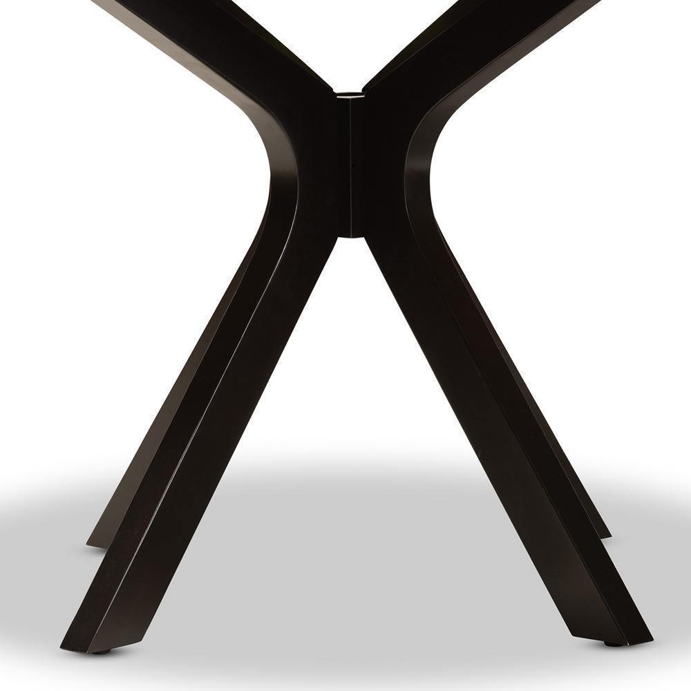 Kenji Modern and Contemporary Dark Brown Finished 48-Inch-Wide Round Wood Dining Table FredCo