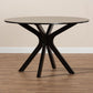 Kenji Modern and Contemporary Dark Brown Finished 48-Inch-Wide Round Wood Dining Table FredCo