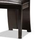 Kenyon Modern and Contemporary Dark Brown Faux Leather Upholstered and Dark Brown Finished Wood 7-Piece Dining Set FredCo