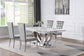 Kerwin 5-piece Dining Room Set Grey and Chrome 111101-S5G Coaster FredCo