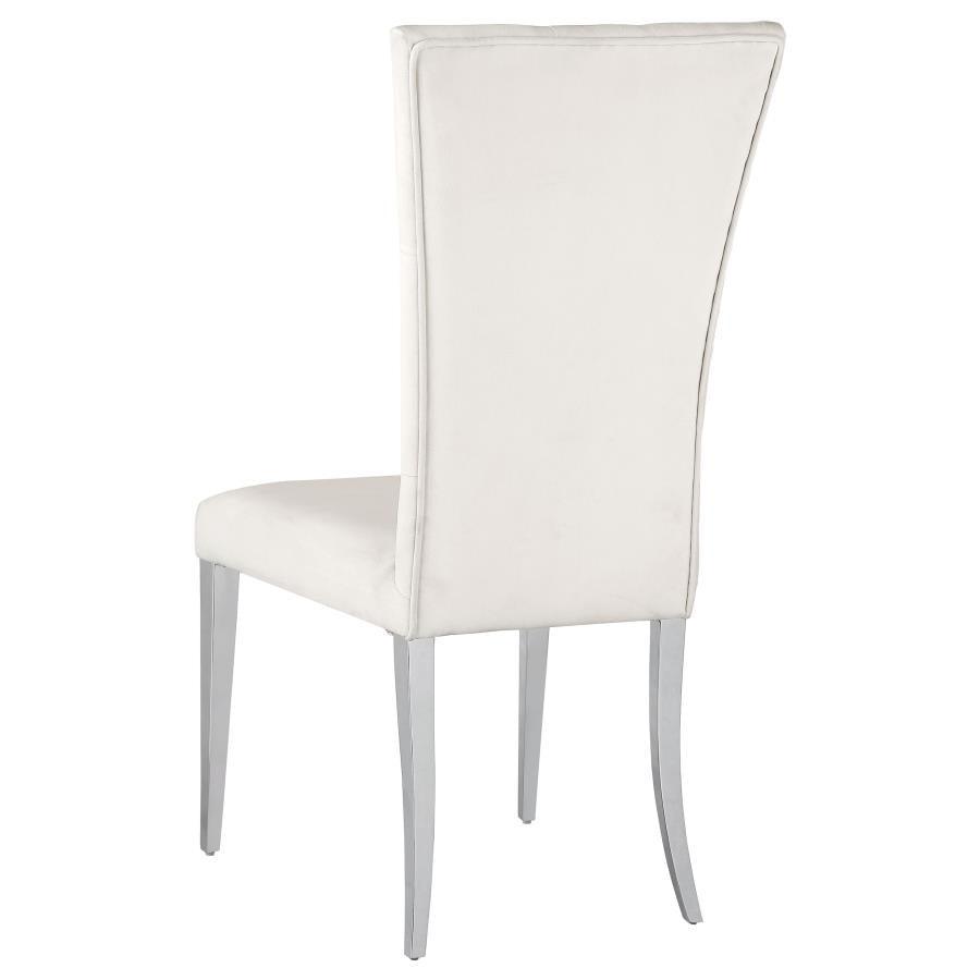 Kerwin 5-piece Dining Room Set White and Chrome 111101-S5W Coaster FredCo