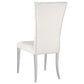 Kerwin 5-piece Dining Room Set White and Chrome 111101-S5W Coaster FredCo