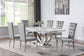 Kerwin 7-piece Dining Room Set Grey and Chrome 111101-S7G Coaster FredCo