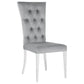 Kerwin 7-piece Dining Room Set Grey and Chrome 111101-S7G Coaster FredCo