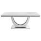 Kerwin 7-piece Dining Room Set Grey and Chrome 111101-S7G Coaster FredCo