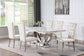 Kerwin 7-piece Dining Room Set White and Chrome 111101-S7W Coaster FredCo