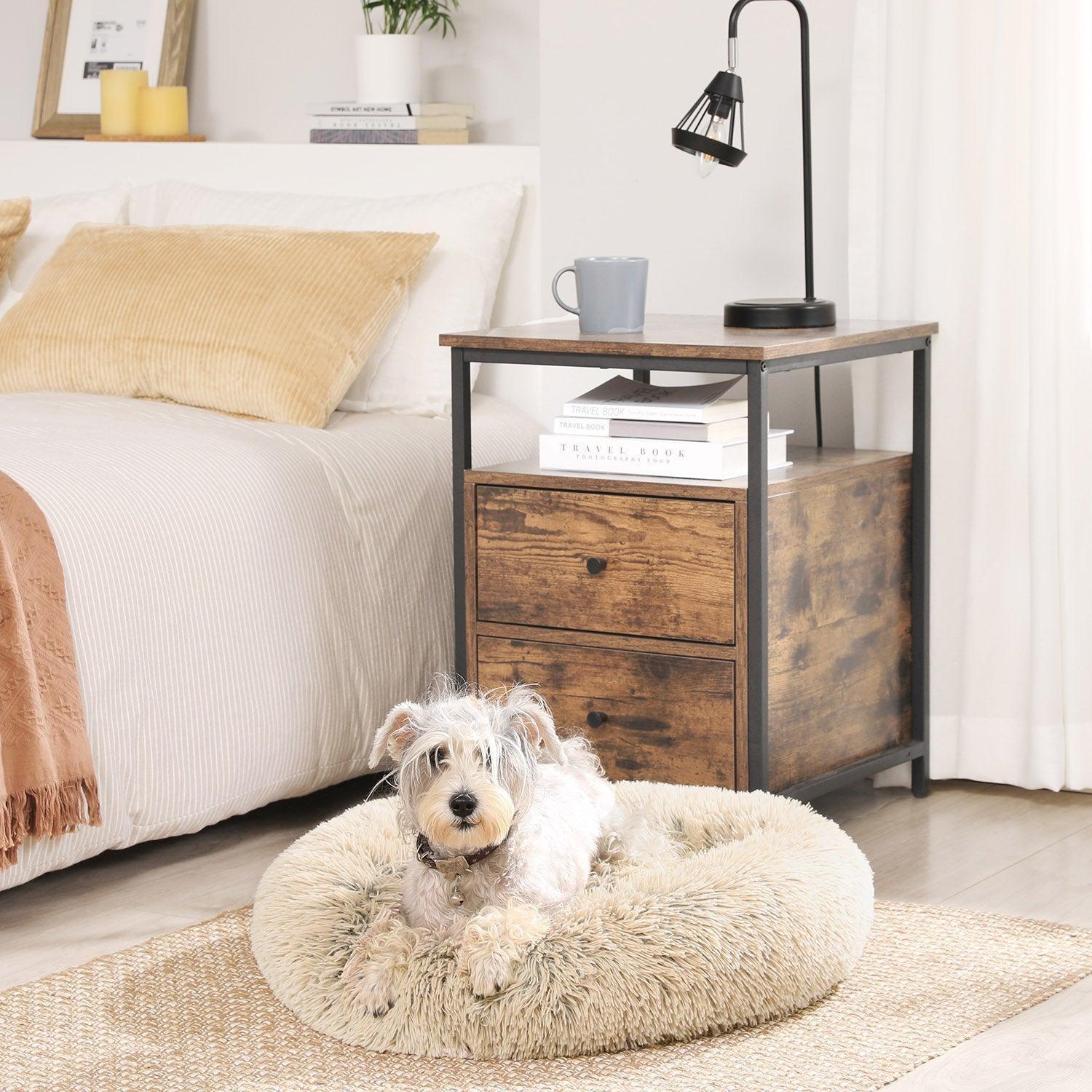 Khaki 28 Inches Round Dog Bed FredCo