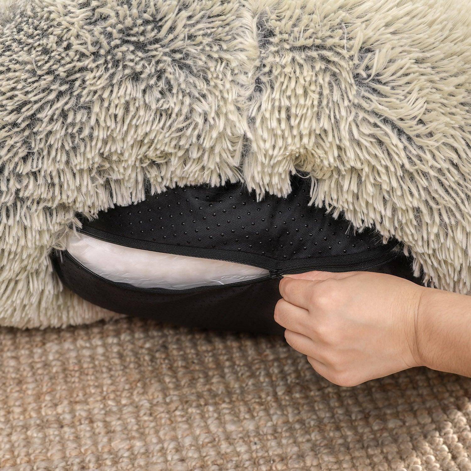 Khaki 28 Inches Round Dog Bed FredCo