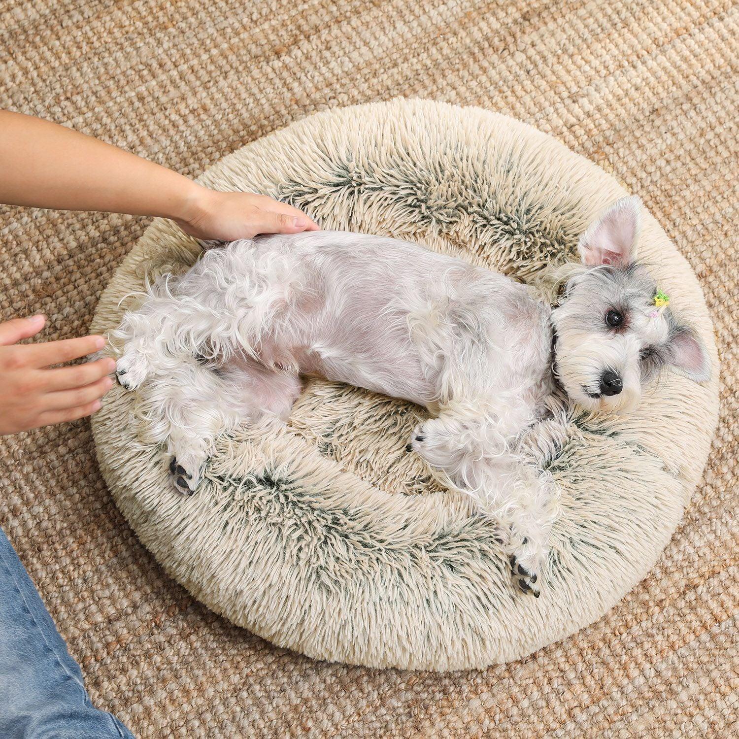 Khaki 28 Inches Round Dog Bed FredCo