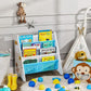 Kids’ Book Organizer Blue and Gray FredCo