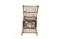 Kim Modern Bohemian White Fabric and Natural Brown Rattan Dining Chair FredCo