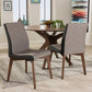 Kimberly Mid-Century Modern Beige and Brown Fabric Dining Chair (Set of 2) FredCo