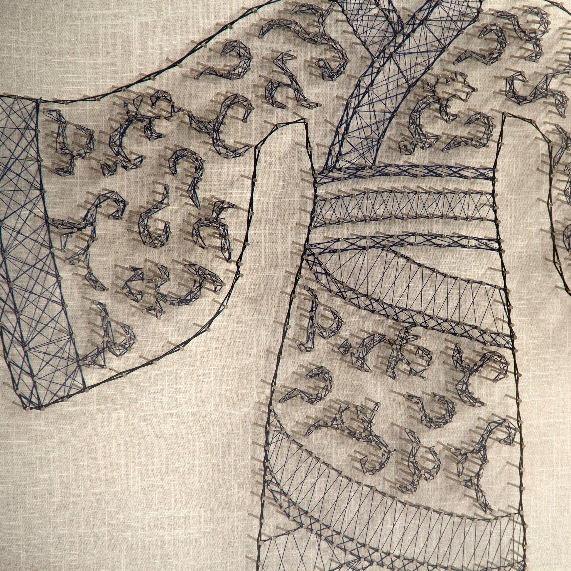Kimono String Acrylic Frame Wall Art ZEN38998 FredCo