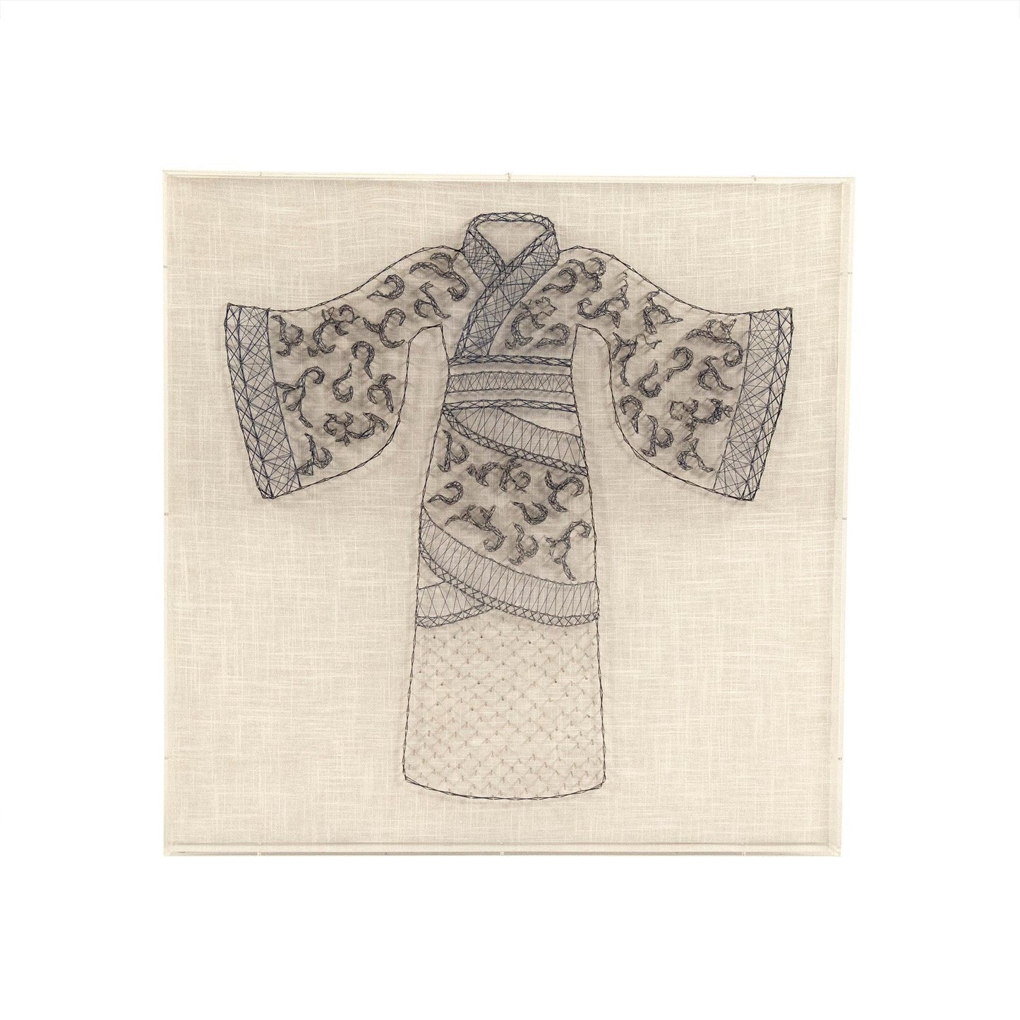 Kimono String Acrylic Frame Wall Art ZEN38998 FredCo