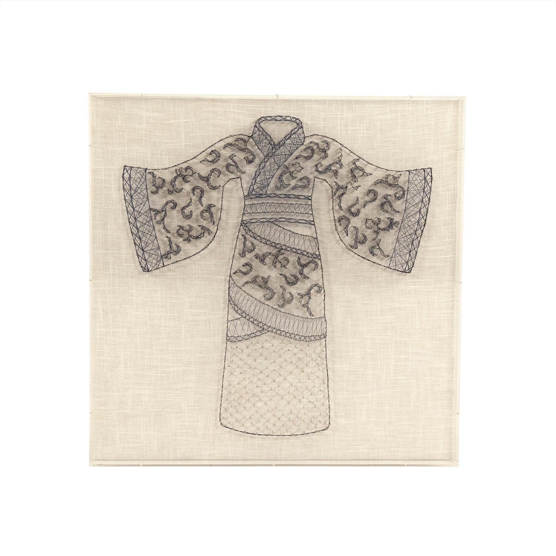 Kimono String Acrylic Frame Wall Art ZEN38998 FredCo