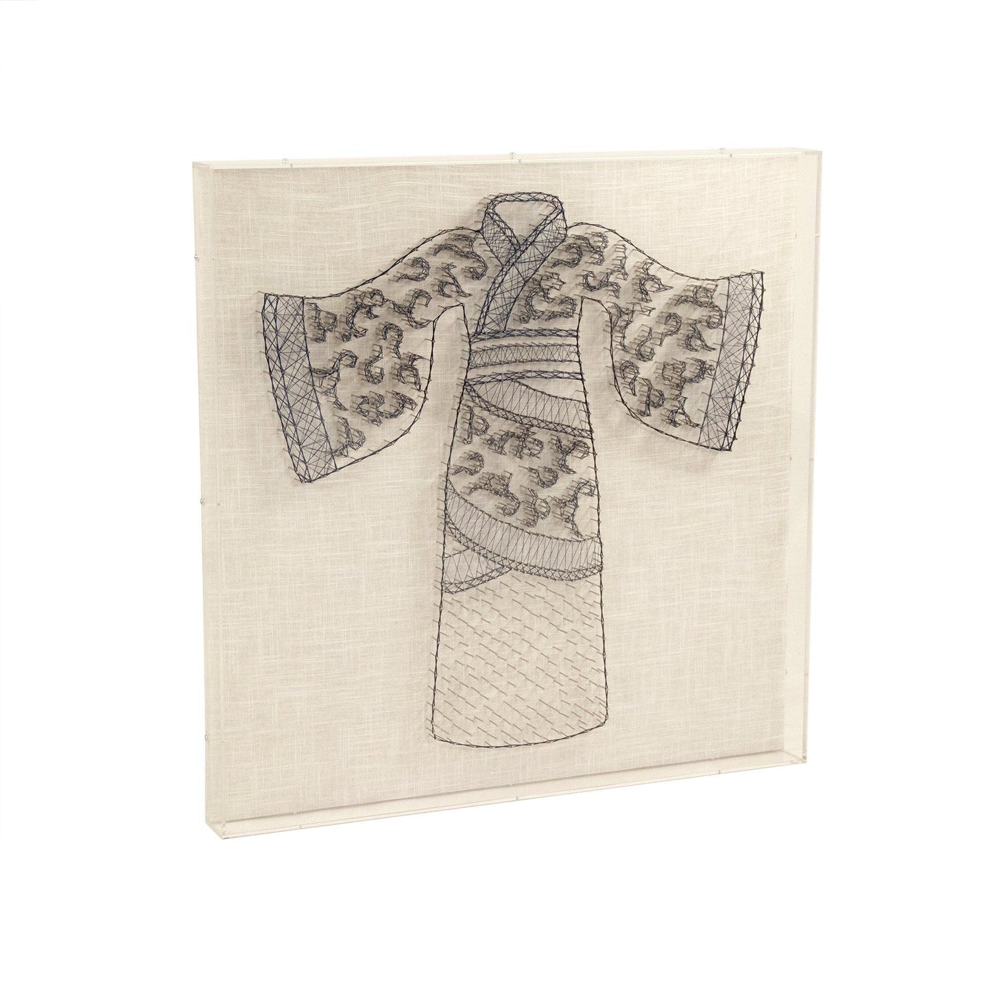 Kimono String Acrylic Frame Wall Art ZEN38998 FredCo