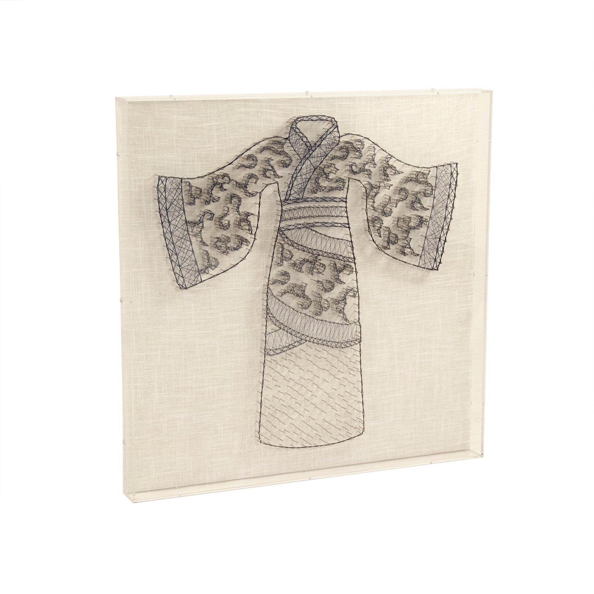 Kimono String Acrylic Frame Wall Art ZEN38998 FredCo