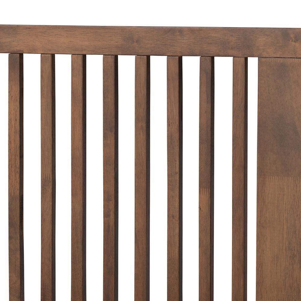 Kioshi Mid-Century Modern Transitional Ash Walnut Finished Wood King Size Platform Bed FredCo