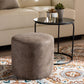 Kira Modern and Contemporary Black with Grey and Brown 2-Piece Nesting Table and Ottoman Set FredCo