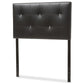Kirchem Modern and Contemporary Black Faux Leather Upholstered Twin Size Headboard FredCo