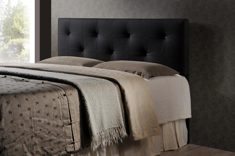 Kirchem Upholstered Black Full Sized Headboard FredCo