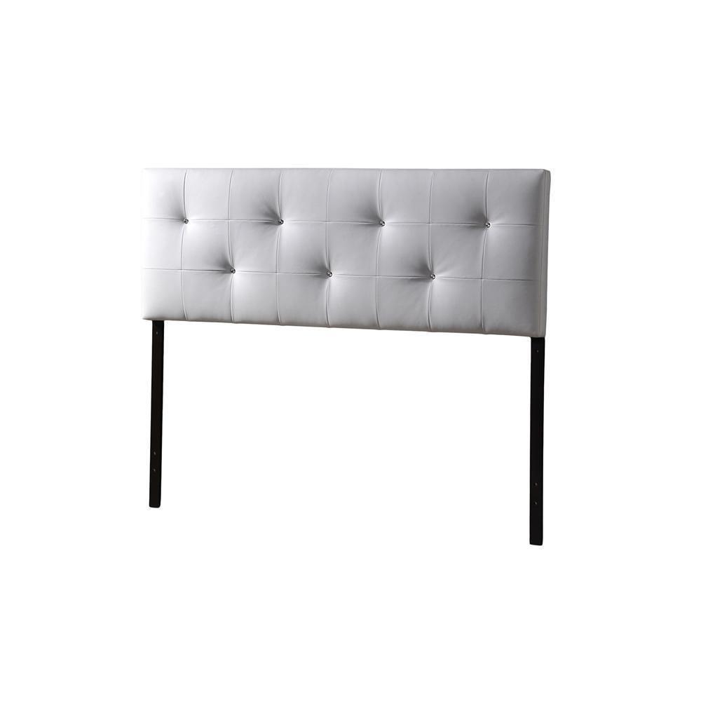 Kirchem Upholstered White Queen Sized Headboard FredCo