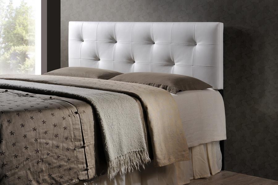 Kirchem Upholstered White Queen Sized Headboard FredCo