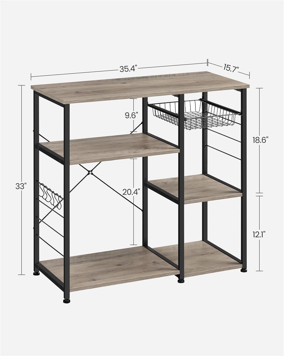 Kitchen Baker’s Rack Gray FredCo
