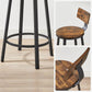 Kitchen Stools with Backrest, 24.6-Inch Brown and Black FredCo
