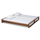 Klara Modern and Contemporary Walnut Finished Wood Expandable Twin Size to King Size Bed Frame FredCo