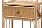 Kobie Modern Bohemian Natural Brown Rattan 1-Drawer Nightstand FredCo