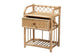 Kobie Modern Bohemian Natural Brown Rattan 1-Drawer Nightstand FredCo
