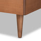 Kuro Modern and Contemporary Walnut Brown Finished Wood Twin Size Platform Bed FredCo
