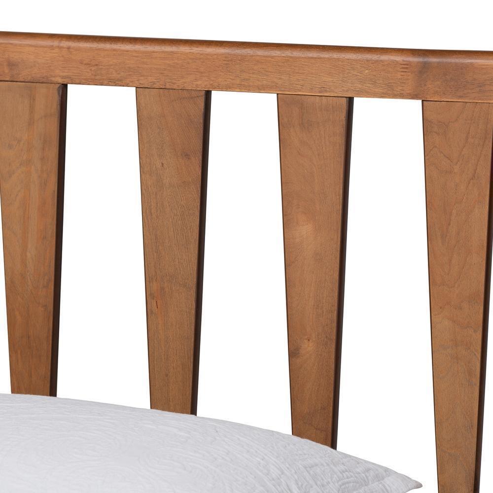 Kuro Modern and Contemporary Walnut Brown Finished Wood Twin Size Platform Bed FredCo