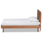 Kuro Modern and Contemporary Walnut Brown Finished Wood Twin Size Platform Bed FredCo