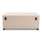Kyra Modern and Contemporary Beige Fabric Upholstered Storage Trunk Ottoman FredCo