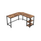L-Shaped Computer Desk Rustic Brown FredCo
