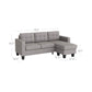 L-Shaped Sectional Sofa with Convertible Chaise FredCo